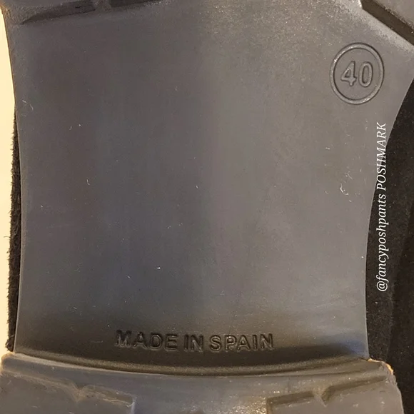 new!ANTHROPOLOGIE suede leather stacked heel traction sole chelsea made in Spain - Picture 14 of 17